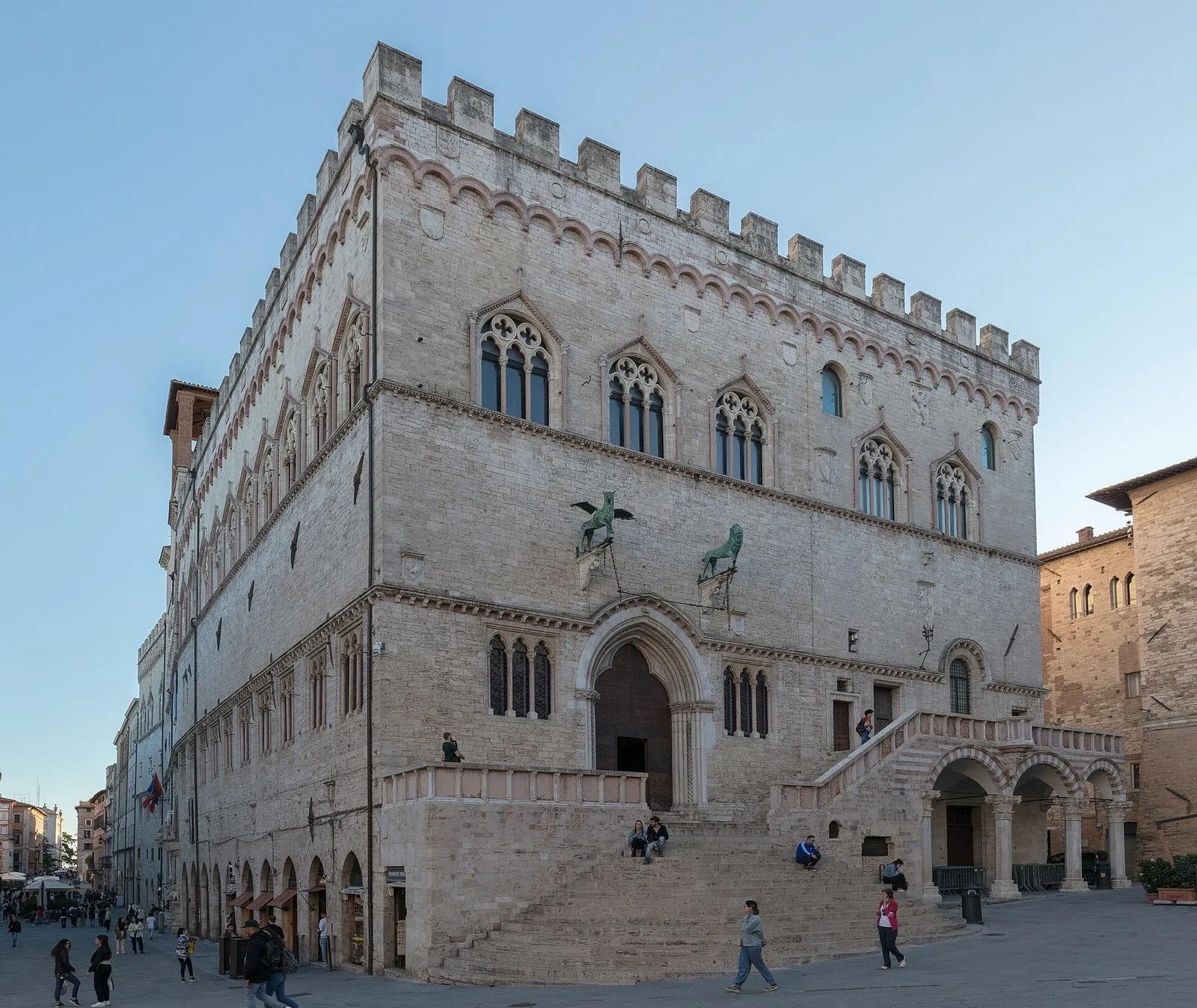 Il Palazzo dei Priori a Perugia, affacciato su Corso Vannucci